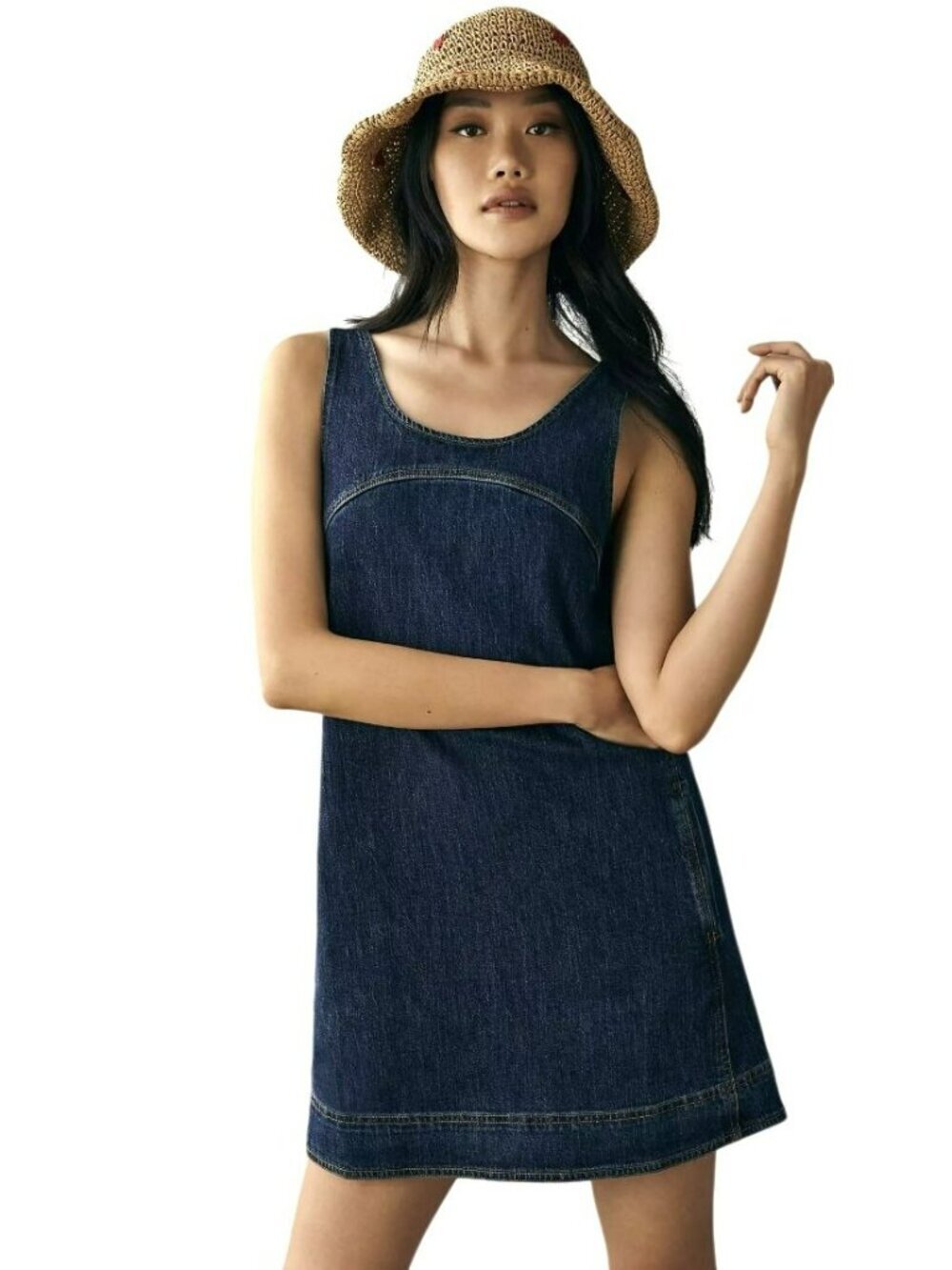 Anthropologie Pilcro Denim Shift Dress Medium New